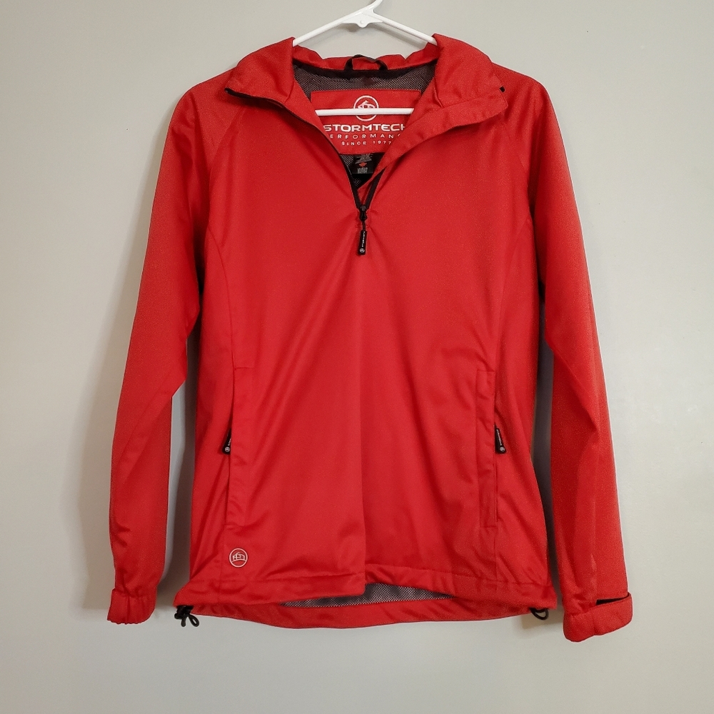Stormtech womens windbreaker jacket XS red water resistant shell pocket